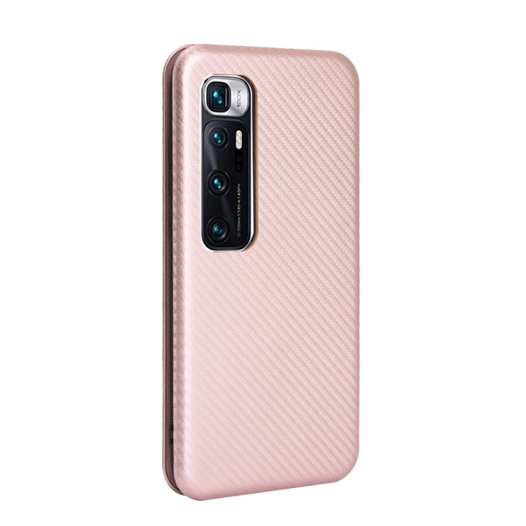 For Xiaomi Mi 10 Ultra Carbon Fiber Texture Horizontal Flip TPU + PC + PU Leather Case with Card Slot