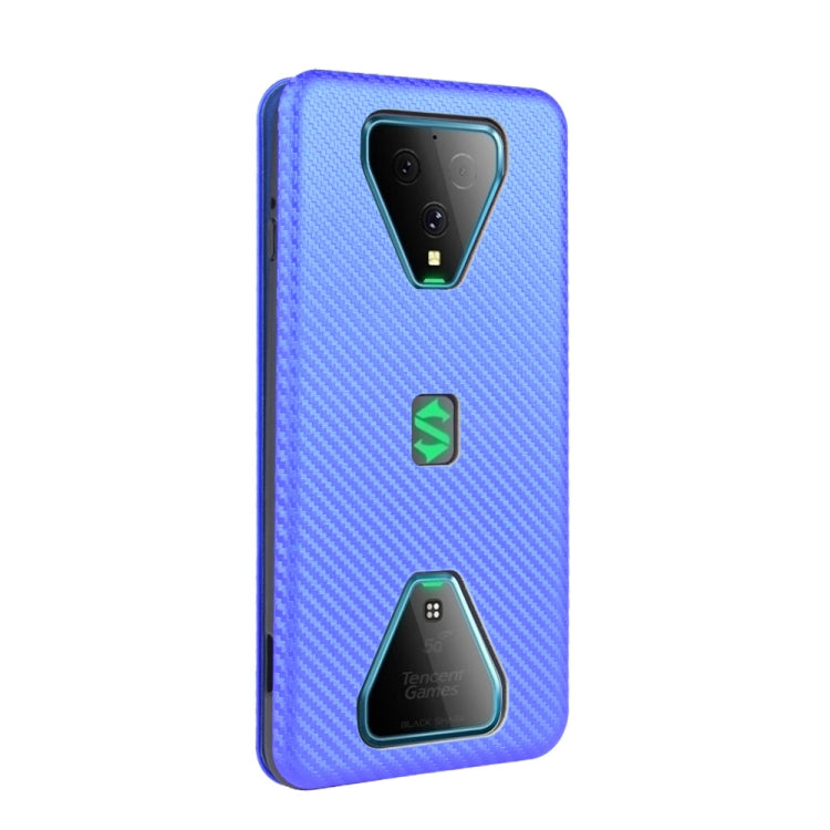 For Xiaomi Black Shark 3 Carbon Fiber Texture Horizontal Flip TPU + PC + PU Leather Case with Card Slot