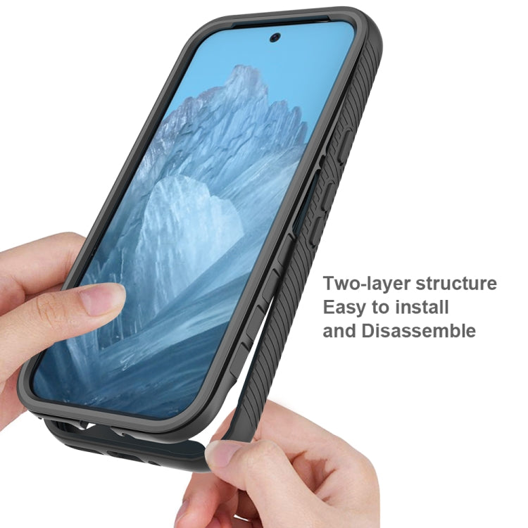 For Google Pixel 9 / 9 Pro Starry Sky Solid Color Shockproof TPU Clear PC Phone Case