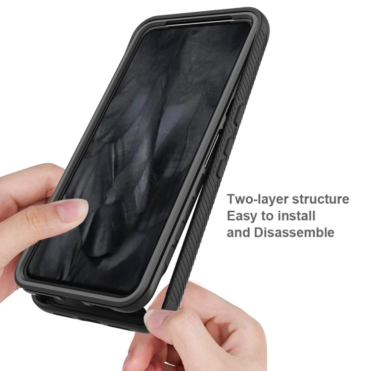 For Google Pixel 8 Pro Starry Sky Solid Color Shockproof TPU Clear PC Phone Case