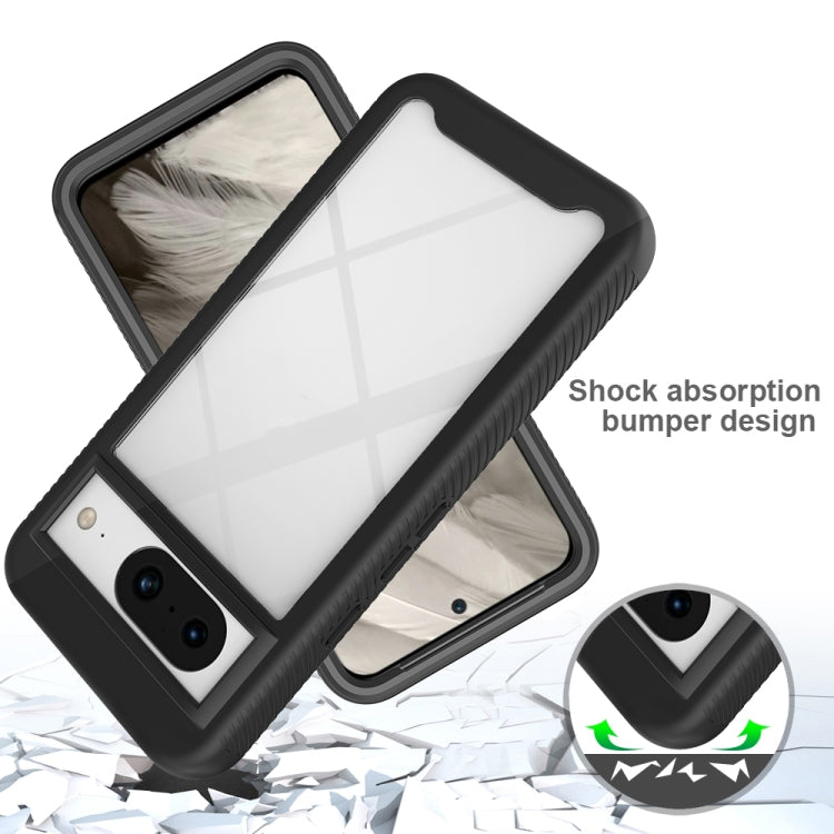 For Google Pixel 8 Starry Sky Solid Color Shockproof TPU Clear PC Phone Case