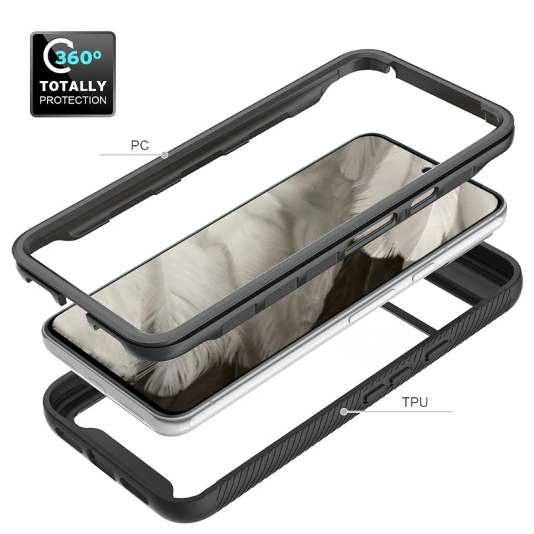 For Google Pixel 8 Starry Sky Solid Color Shockproof TPU Clear PC Phone Case