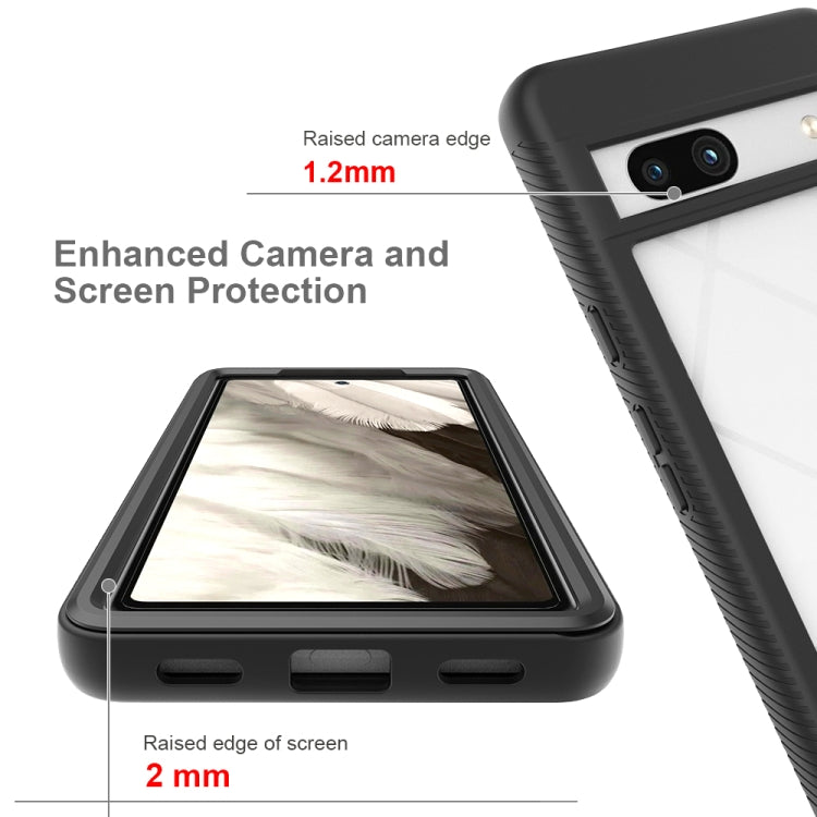 For Google Pixel 7a Starry Sky Solid Color Shockproof TPU Clear PC Phone Case