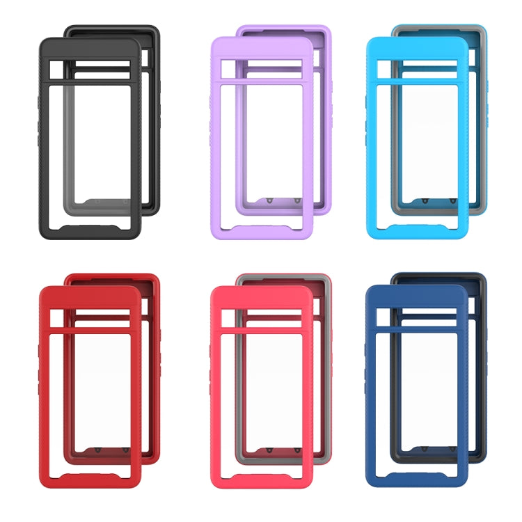 For Google Pixel 7a Starry Sky Solid Color Shockproof TPU Clear PC Phone Case