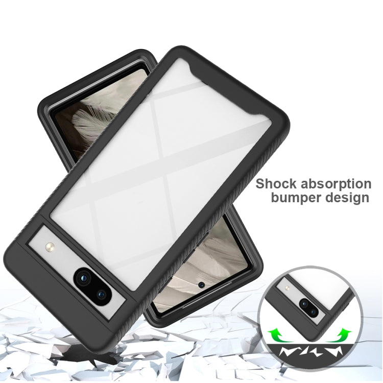 For Google Pixel 7a Starry Sky Solid Color Shockproof TPU Clear PC Phone Case