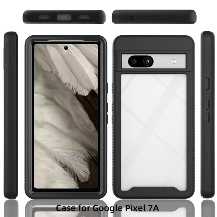 For Google Pixel 7a Starry Sky Solid Color Shockproof TPU Clear PC Phone Case