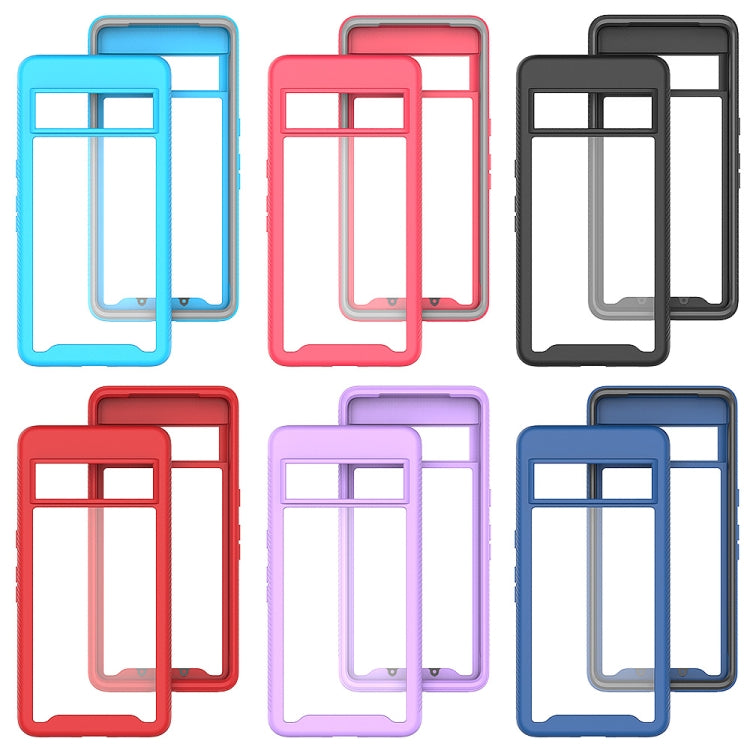 For Google Pixel 7 Pro Starry Sky Solid Color Shockproof TPU Clear PC Phone Case