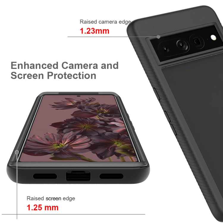 For Google Pixel 7 Pro Starry Sky Solid Color Shockproof TPU Clear PC Phone Case