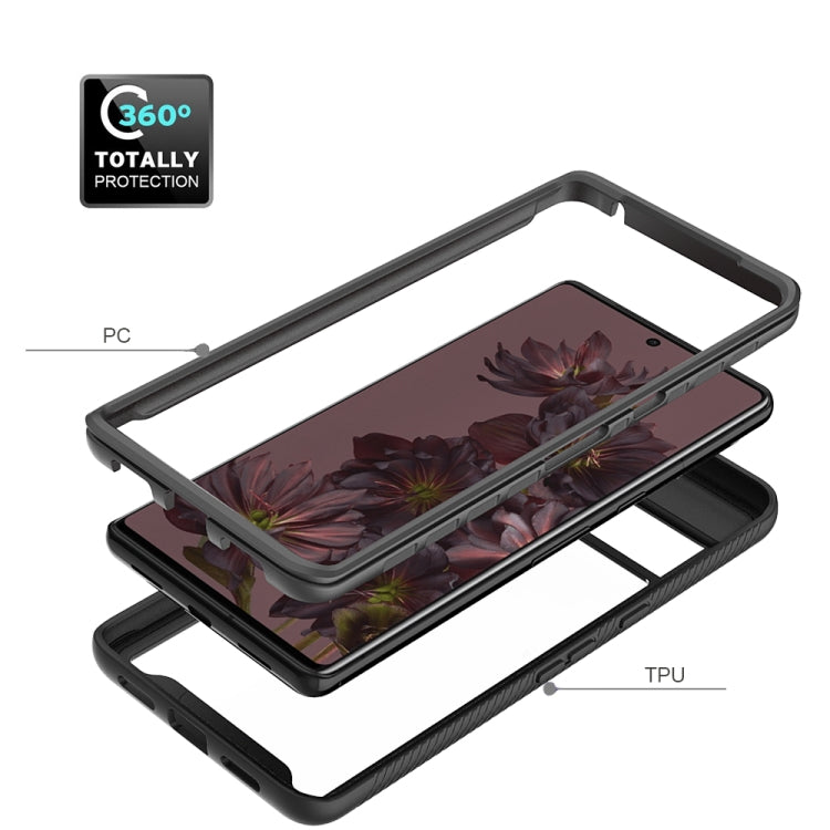 For Google Pixel 7 Pro Starry Sky Solid Color Shockproof TPU Clear PC Phone Case