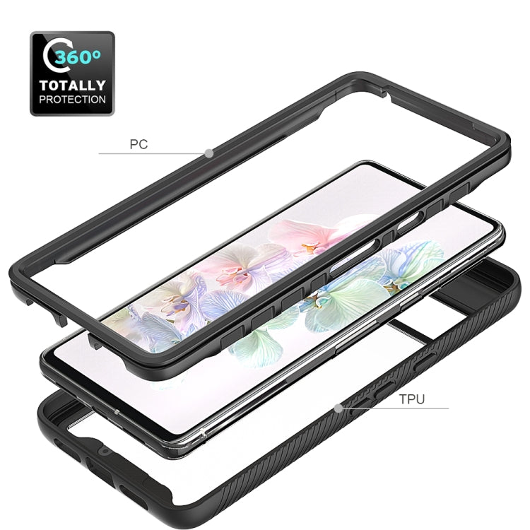 For Google Pixel 7 Starry Sky Solid Color Shockproof TPU Clear PC Phone Case