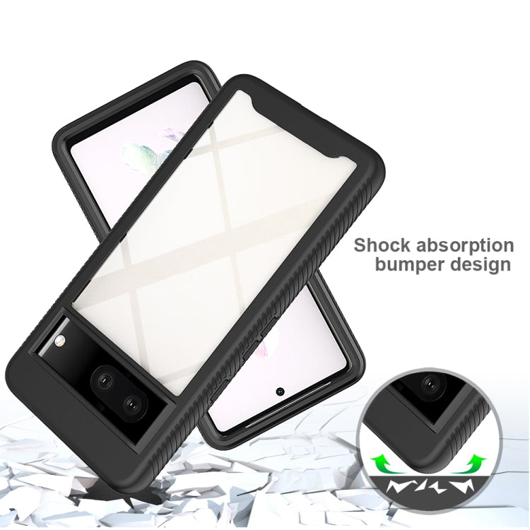 For Google Pixel 7 Starry Sky Solid Color Shockproof TPU Clear PC Phone Case