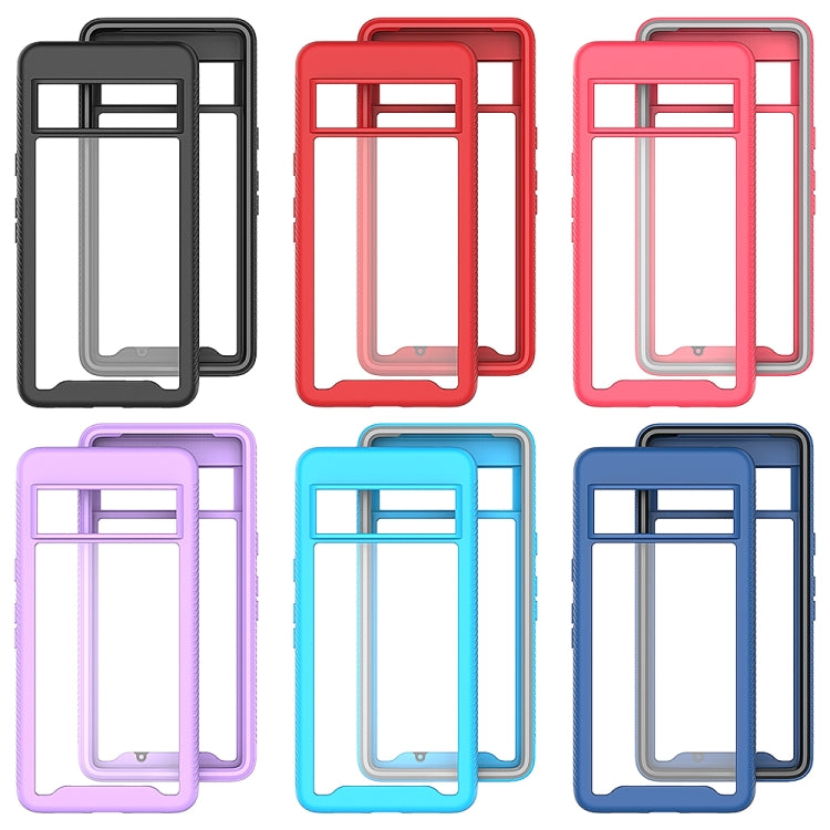 For Google Pixel 7 Starry Sky Solid Color Shockproof TPU Clear PC Phone Case
