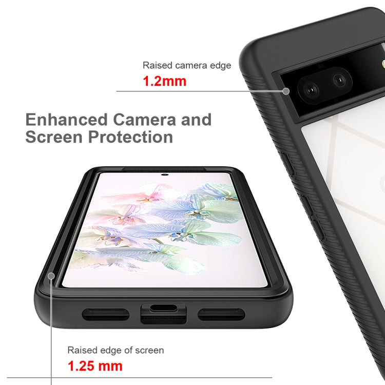 For Google Pixel 7 Starry Sky Solid Color Shockproof TPU Clear PC Phone Case