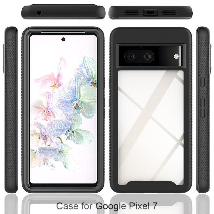 For Google Pixel 7 Starry Sky Solid Color Shockproof TPU Clear PC Phone Case