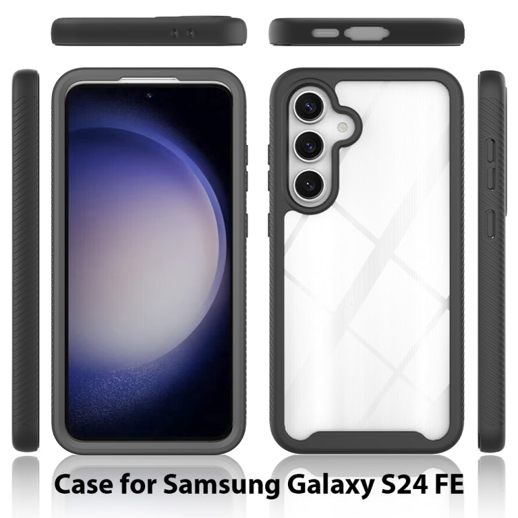 For Samsung Galaxy S24 FE 5G Starry Sky Solid Color Shockproof TPU Clear PC Phone Case