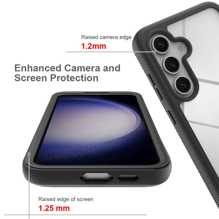 For Samsung Galaxy S24 FE 5G Starry Sky Solid Color Shockproof TPU Clear PC Phone Case