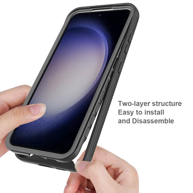 For Samsung Galaxy S24 FE 5G Starry Sky Solid Color Shockproof TPU Clear PC Phone Case