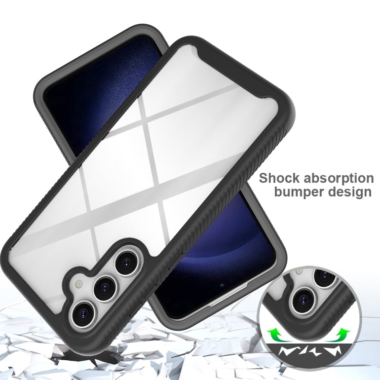 For Samsung Galaxy S24 FE 5G Starry Sky Solid Color Shockproof TPU Clear PC Phone Case