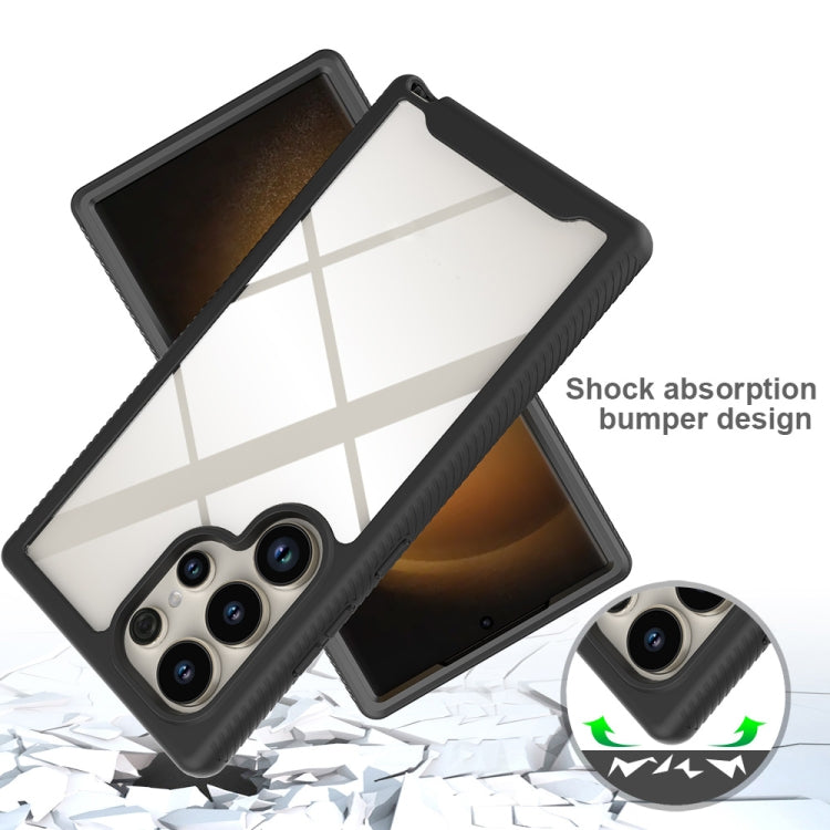 For Samsung Galaxy S24 Ultra 5G Starry Sky Solid Color Shockproof TPU Clear PC Phone Case