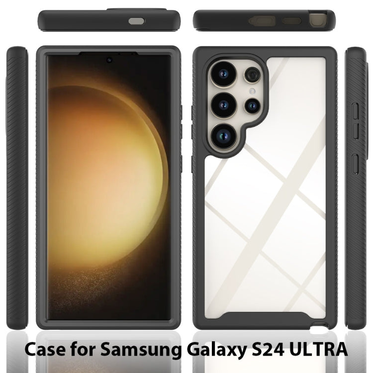 For Samsung Galaxy S24 Ultra 5G Starry Sky Solid Color Shockproof TPU Clear PC Phone Case