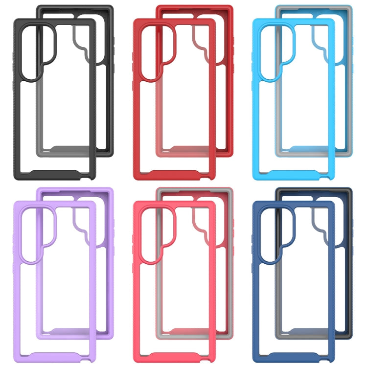 For Samsung Galaxy S24 Ultra 5G Starry Sky Solid Color Shockproof TPU Clear PC Phone Case