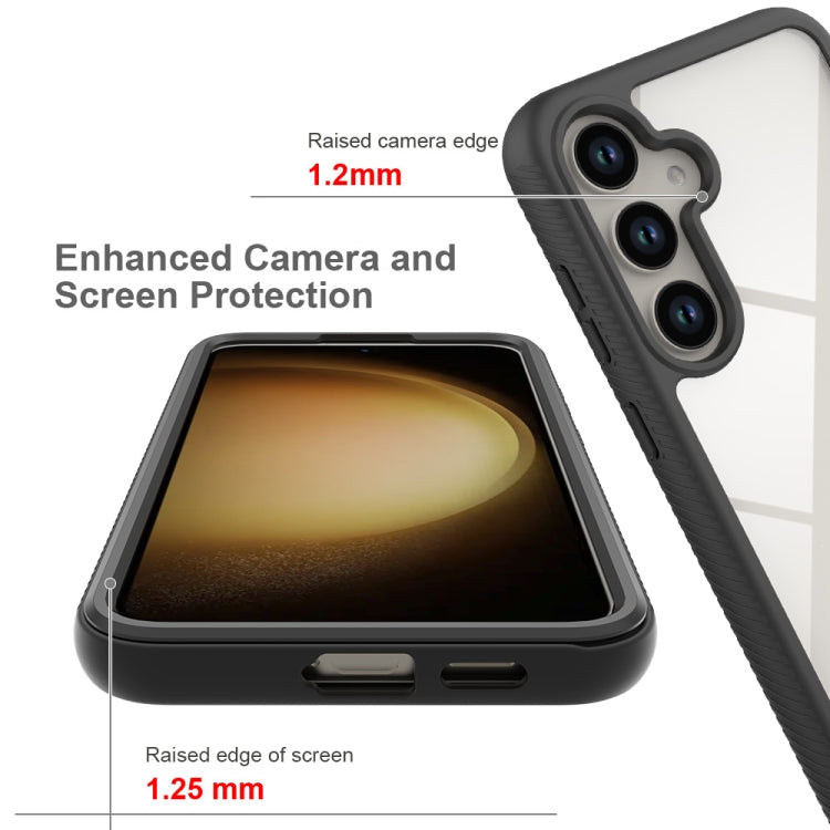 For Samsung Galaxy S24+ 5G Starry Sky Solid Color Shockproof TPU Clear PC Phone Case