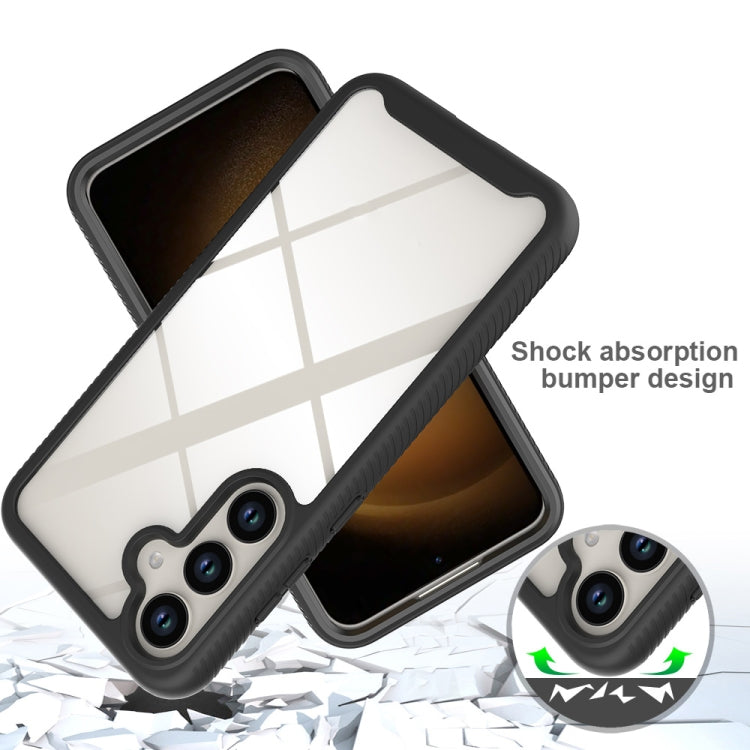 For Samsung Galaxy S24+ 5G Starry Sky Solid Color Shockproof TPU Clear PC Phone Case