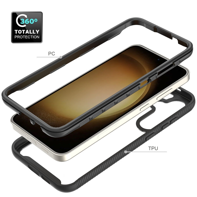 For Samsung Galaxy S24+ 5G Starry Sky Solid Color Shockproof TPU Clear PC Phone Case