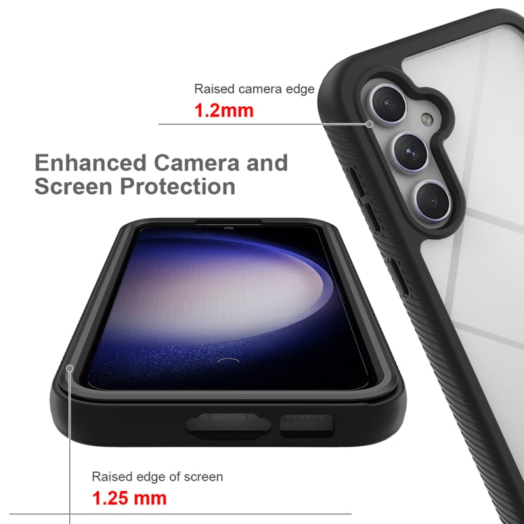For Samsung Galaxy S23 FE 5G Starry Sky Solid Color Shockproof TPU Clear PC Phone Case