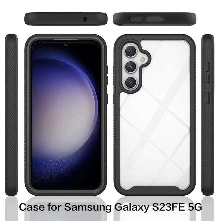For Samsung Galaxy S23 FE 5G Starry Sky Solid Color Shockproof TPU Clear PC Phone Case