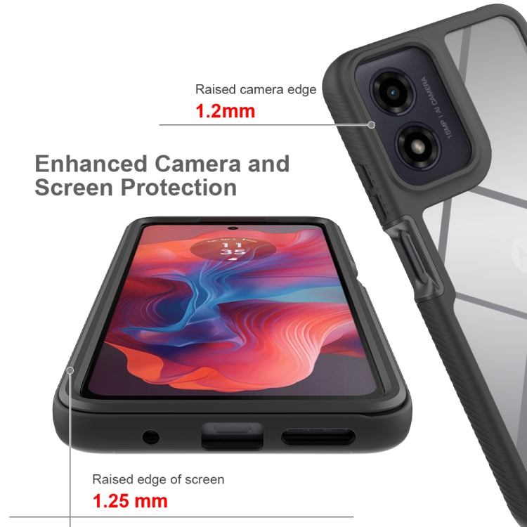 For Motorola Moto E14 / G24 / G04 Starry Sky Solid Color Shockproof TPU Clear PC Phone Case