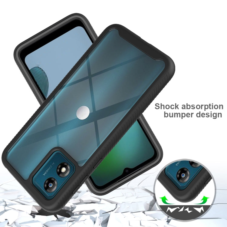 For Motorola Moto E13 Starry Sky Solid Color Shockproof TPU Clear PC Phone Case