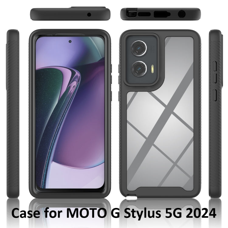 Motorola Moto G Stylus 5G 2024 Starry Sky Solid Color Shockproof TPU Clear PC Phone Case