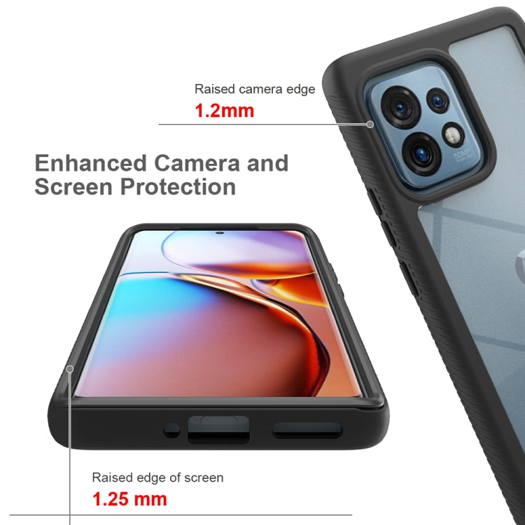 For Motorola Edge+ 2023 Starry Sky Solid Color Shockproof TPU Clear PC Phone Case