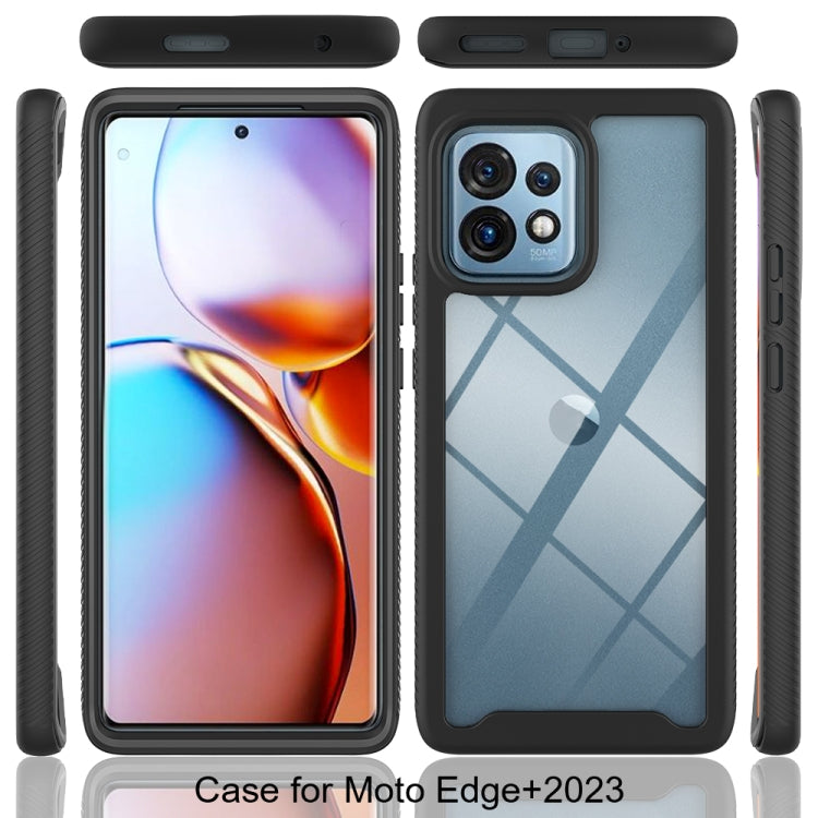 For Motorola Edge+ 2023 Starry Sky Solid Color Shockproof TPU Clear PC Phone Case