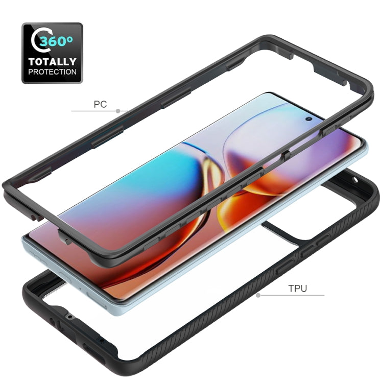For Motorola Edge+ 2023 Starry Sky Solid Color Shockproof TPU Clear PC Phone Case