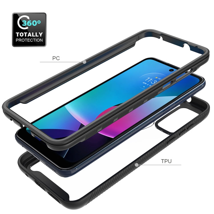 For Motorola Moto G Play 2023 Starry Sky Solid Color Shockproof TPU Clear PC Phone Case