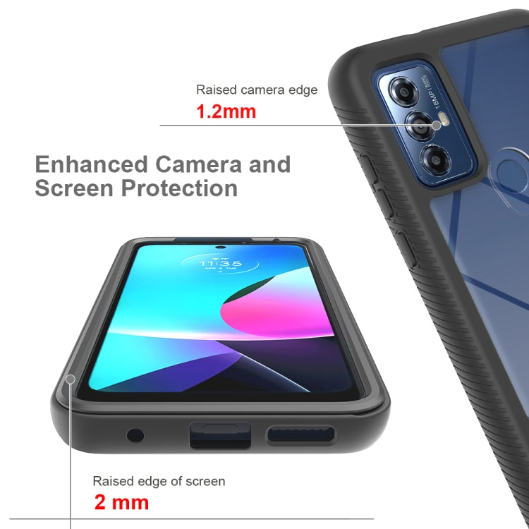 For Motorola Moto G Play 2023 Starry Sky Solid Color Shockproof TPU Clear PC Phone Case
