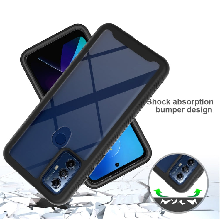 For Motorola Moto G Play 2023 Starry Sky Solid Color Shockproof TPU Clear PC Phone Case