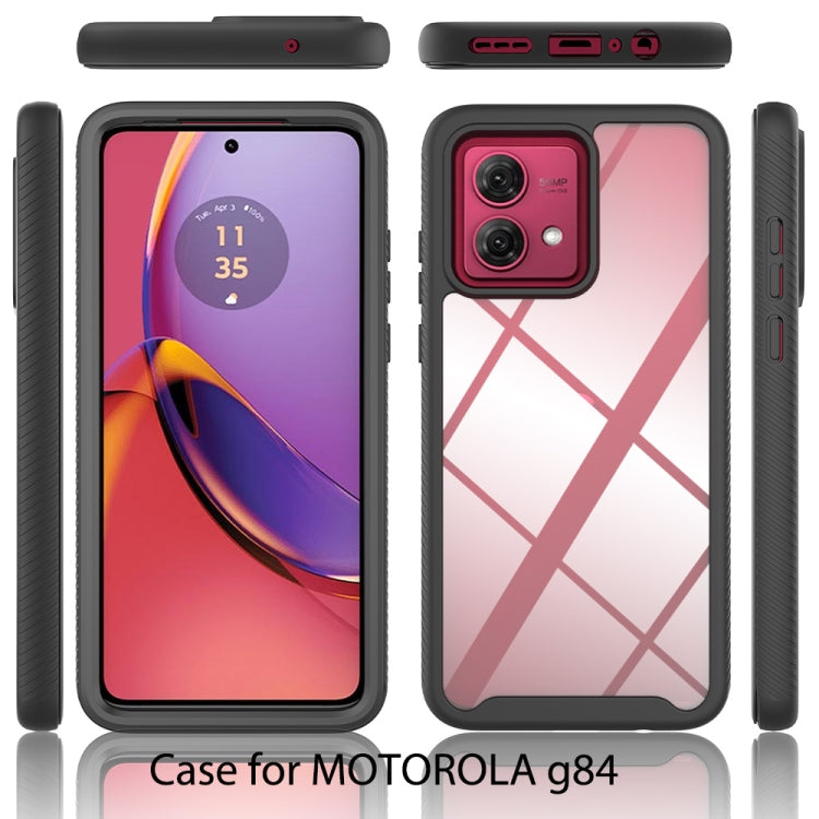 For Motorola Moto G84 Starry Sky Solid Color Shockproof TPU Clear PC Phone Case