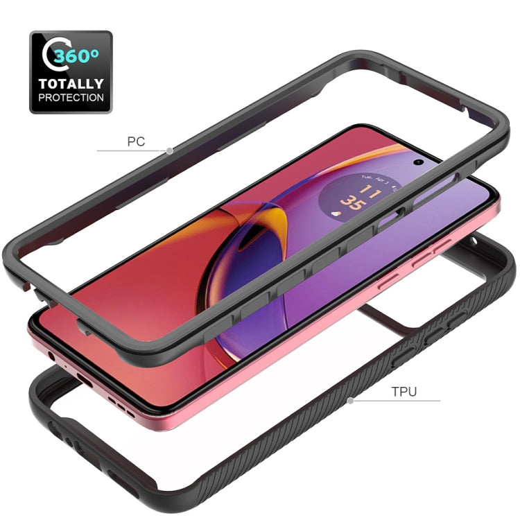 For Motorola Moto G84 Starry Sky Solid Color Shockproof TPU Clear PC Phone Case