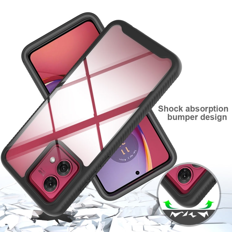 For Motorola Moto G84 Starry Sky Solid Color Shockproof TPU Clear PC Phone Case