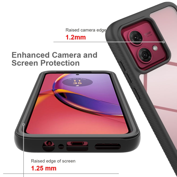 For Motorola Moto G84 Starry Sky Solid Color Shockproof TPU Clear PC Phone Case