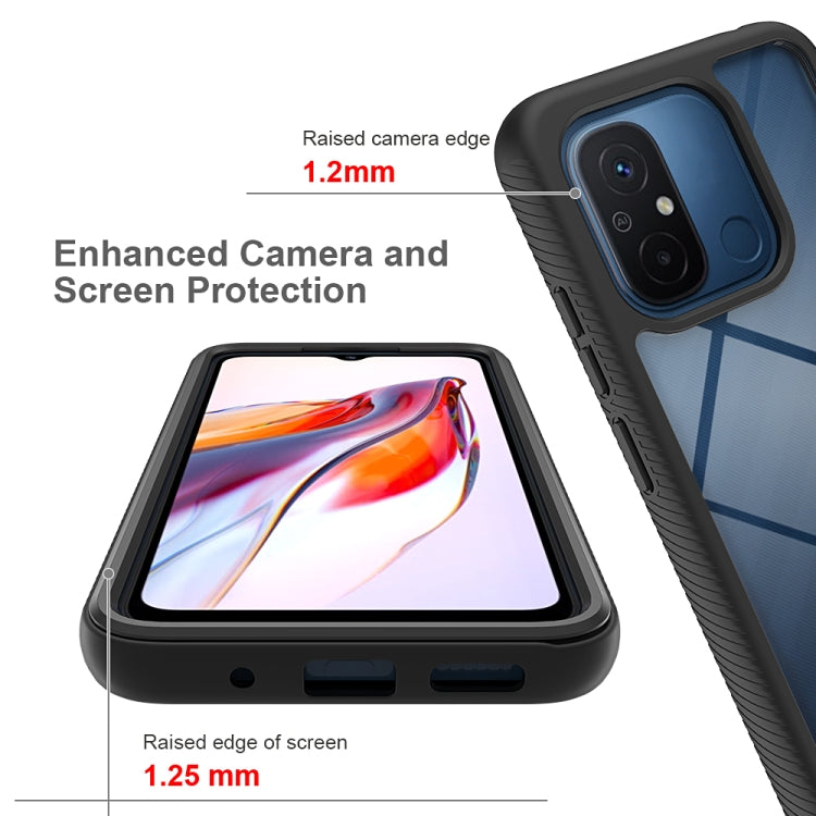 For Redmi 12C Starry Sky Solid Color Shockproof TPU Clear PC Phone Case