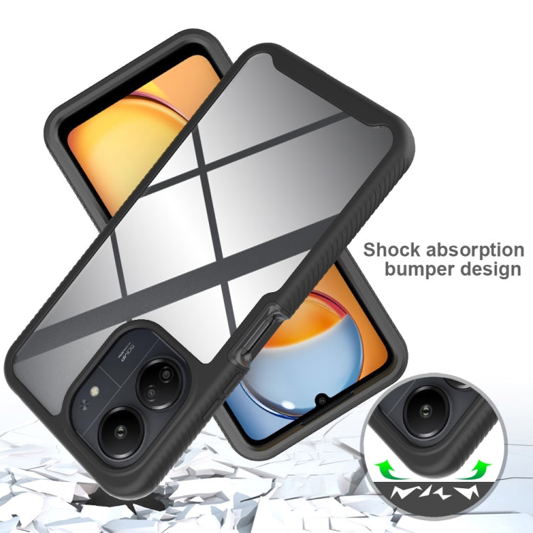For Redmi 13C 5G / 4G Starry Sky Solid Color Shockproof TPU Clear PC Phone Case