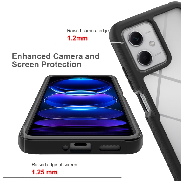 For Redmi Note 12 5G Starry Sky Solid Color Shockproof TPU Clear PC Phone Case
