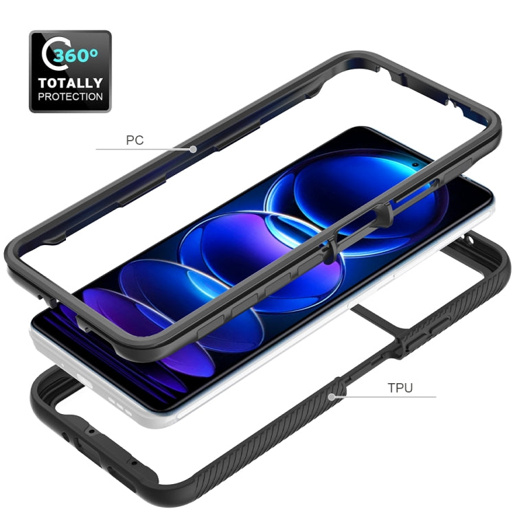 For Redmi Note 12 5G Starry Sky Solid Color Shockproof TPU Clear PC Phone Case