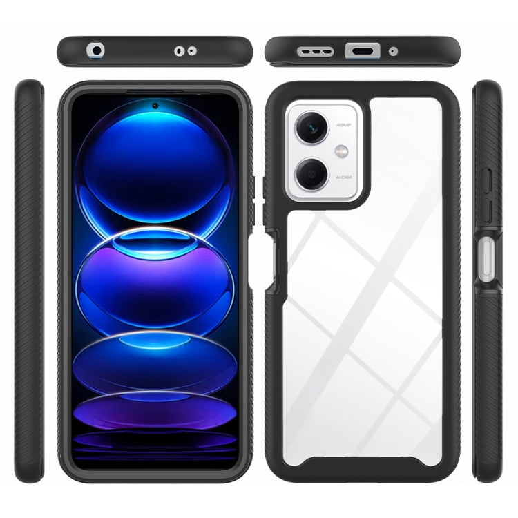 For Redmi Note 12 5G Starry Sky Solid Color Shockproof TPU Clear PC Phone Case