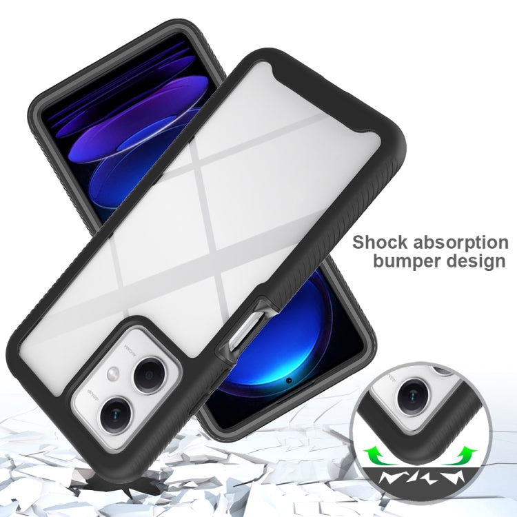 For Redmi Note 12 5G Starry Sky Solid Color Shockproof TPU Clear PC Phone Case
