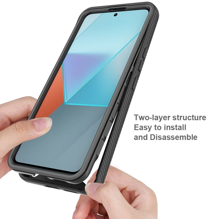 For Redmi Note 13 Pro 5G Starry Sky Solid Color Shockproof TPU Clear PC Phone Case